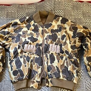 Vintage Columbia Reversible Camo Bomber Jacket | Duck Hunter | Men’s M